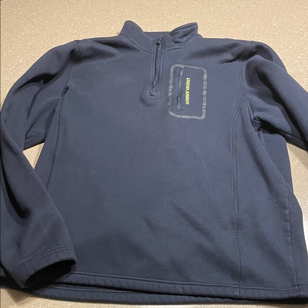 Under Armour Men's Dark Blue Zip-Up Sweater